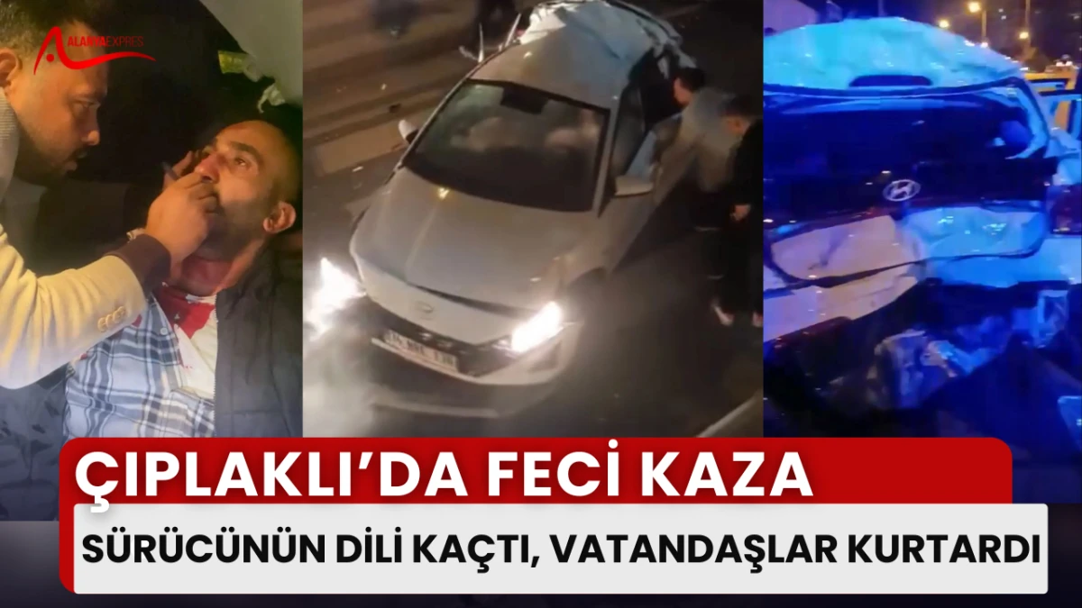 “Dili kaçtı, kapısı sıkıştı!” Çıplaklı’da kaza anı korkuttu