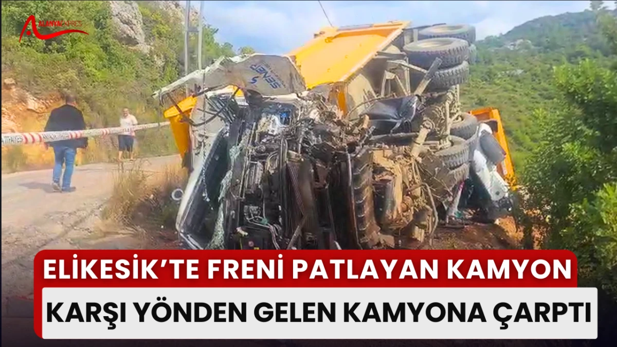 “Korku dolu anlar: Kamyon freni patladı, uçuruma sürüklendi!”