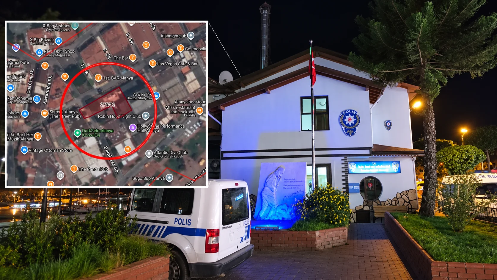 ALANYA’DA POLİS KARAKOLUNUN BAHÇESİ SATIŞTA!